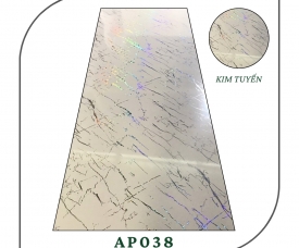 TẤM PVC VÂN ĐÁ ALPHA - AP038 (KIM TUYẾN)