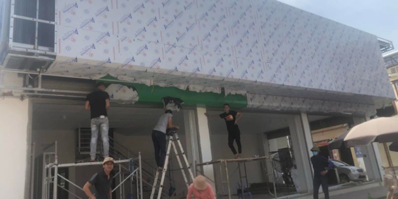 cách ốp alu lên tường