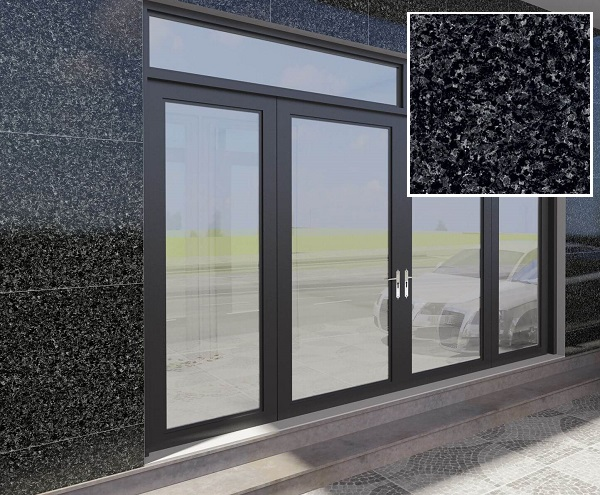Tấm PVC vân đá đen